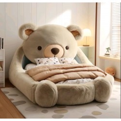 Pat in forma de animal, tapitat  pentru copii Teddy A-79